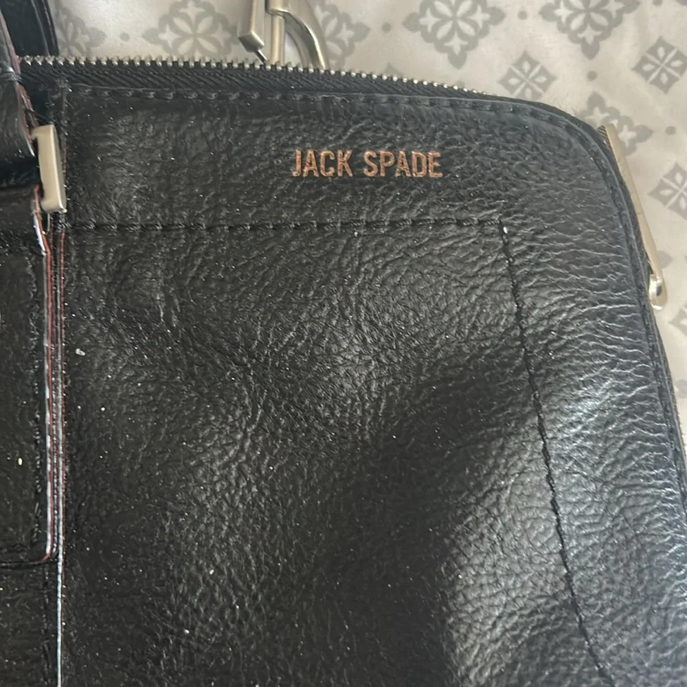 Black Leather Jack Spade Spade Men's Bag